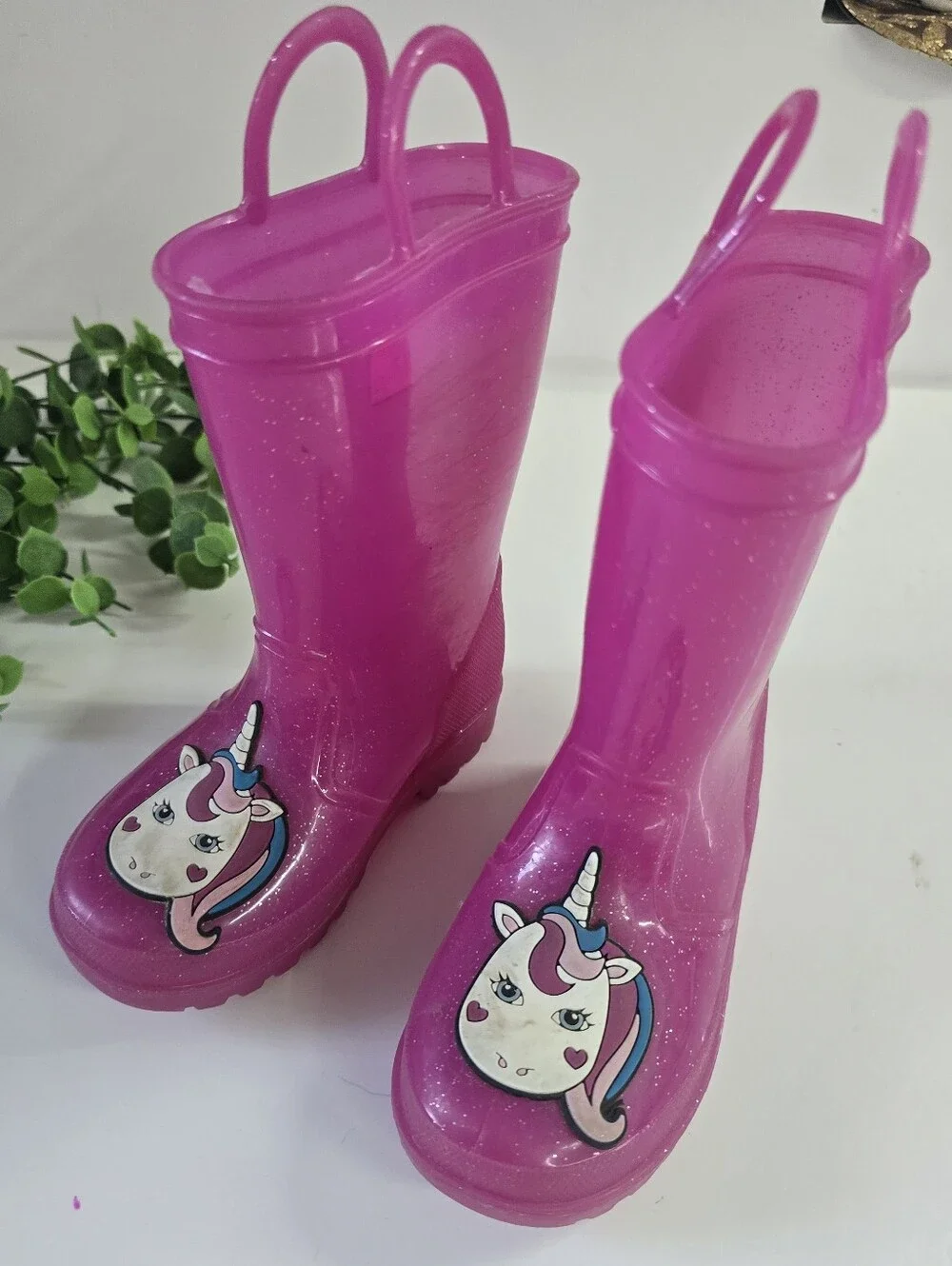 5/$25 K I D S:: Capelli Pink Unicorn Rain boots